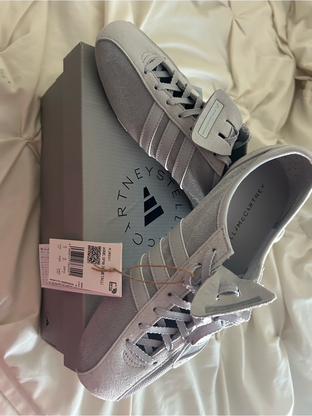 Adidas by Stella McCartney Light Grey Knit Low-Profile Sneaker